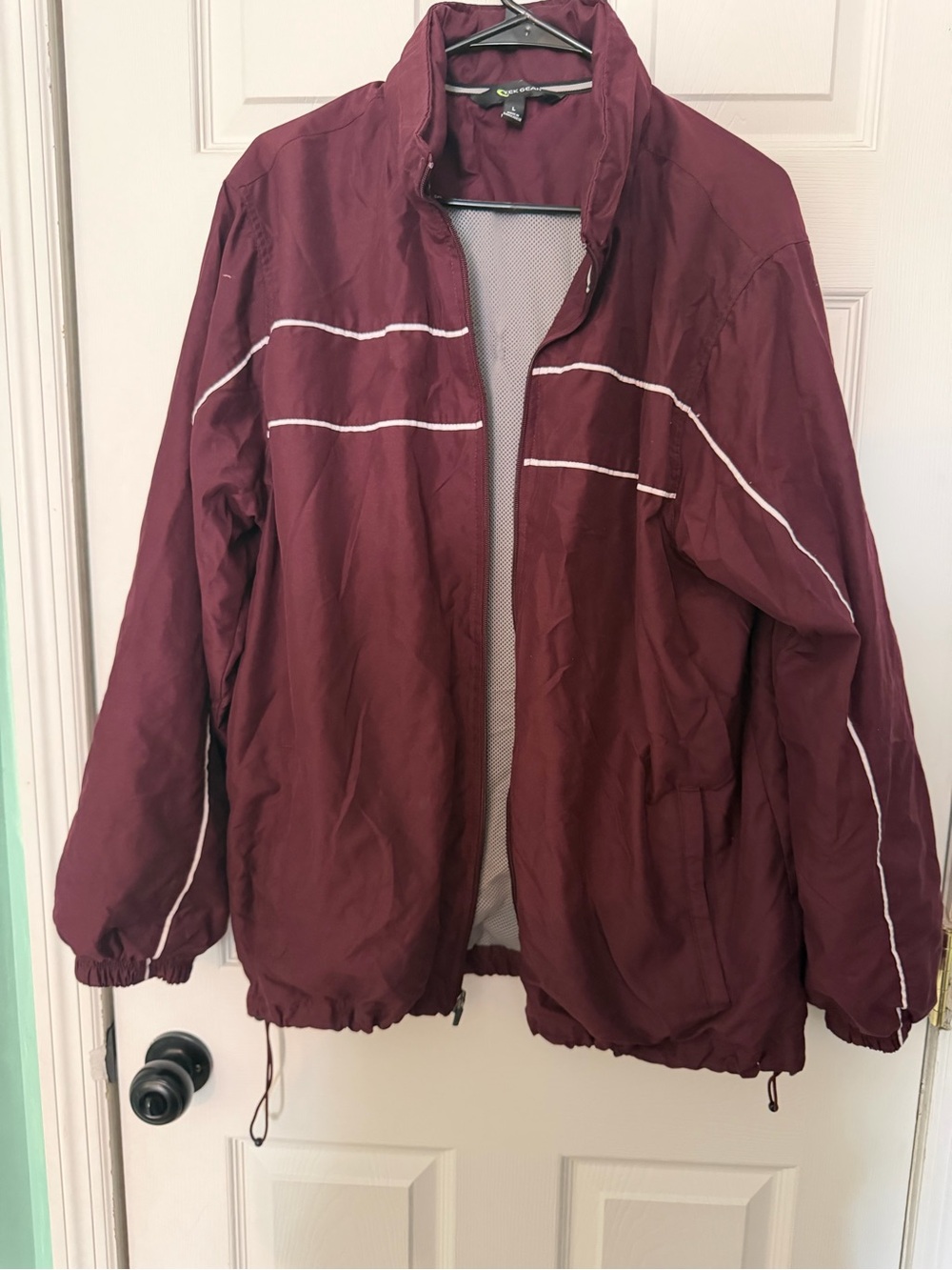 tek gear Maroon Bomber Jacket with White Piping